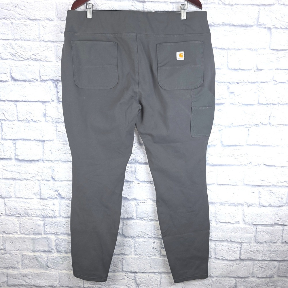 Carhartt Force Women Utility Leggings Reinforced Knees Gray Work Pants Size XL - Picture 3 of 8